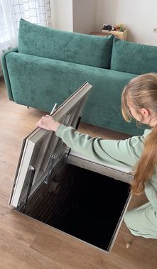 Напольный люк Самоподъемный Невидимка уголок 700*900 Напольный люк Самоподъемный Невидимка уголок 700*900